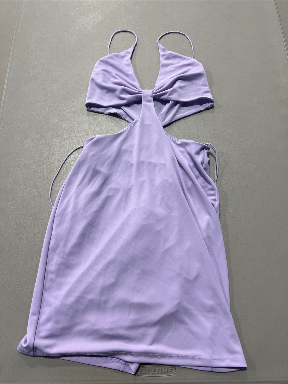 Alice + Olivia Lavender Cutout Midi Dress